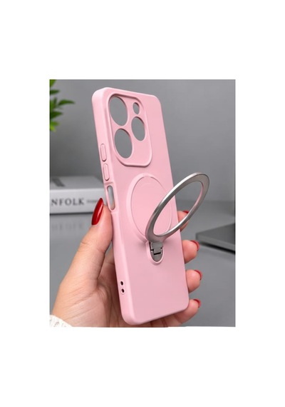 İnfinix Spark 10 Pro İle Uyumlu 360 Derece Dönebilen Kalın Metal Magsafe Halka Stantlı İçi Kadife Korumalı Ultra Lüx Premium Silikon Kılıf Pembe İnfinix Spark 10 Pro İle Uyumlu 360 Derece Dönebilen Kalın Metal Magsafe Halka Stantlı İçi Kadife Korumalı Ultra Lüx Premium Silikon Kılıf Pembe