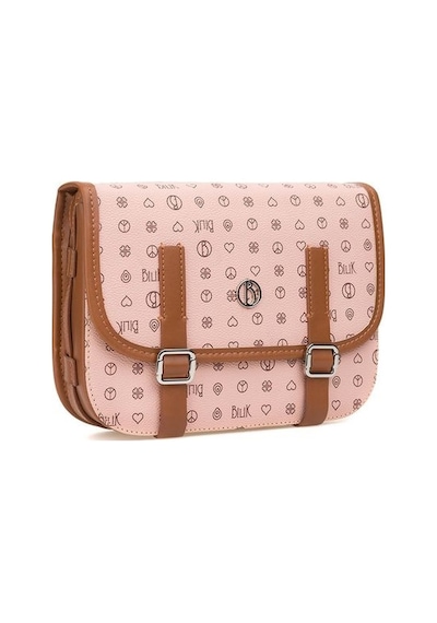 Bilik Deri Monogram Pembe/taba Kadın Çapraz Askılı Çanta İv Z-24- 001