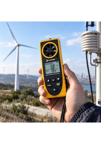 Luvinka Gm8910 Çok Fonksiyonlu Rüzgar Ölçer Anemometre