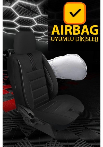 Seat Altea 2005-2012 Uyumlu Siyah Başak Serisi 2+1 Ticari Koltuk Kılıfı