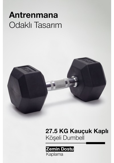 Çelik Ağırlık, Metal Tutma Yerlerine Sahip Tekli Dambıl-Kdb 27.5 KG Tekli