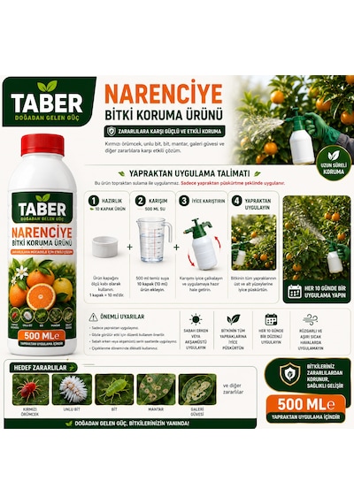 Taber Narenciye Bitki Bakım Ürünü 500 Ml Konsantre Narenciye Ağaçları İçin Yapraktan Uygulama Diğer