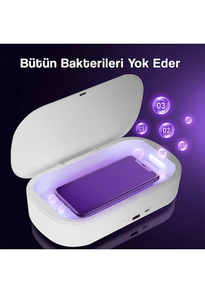 Kablosuz Şarj ve Sterilizasyon Kutusu Maske Dezenfektan