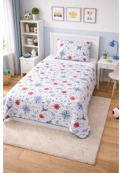 Çok Amaçlı Çocuk Yatak Örtüsü Geniş Ebatlı 160 X 230 Tek Örtü Beyaz