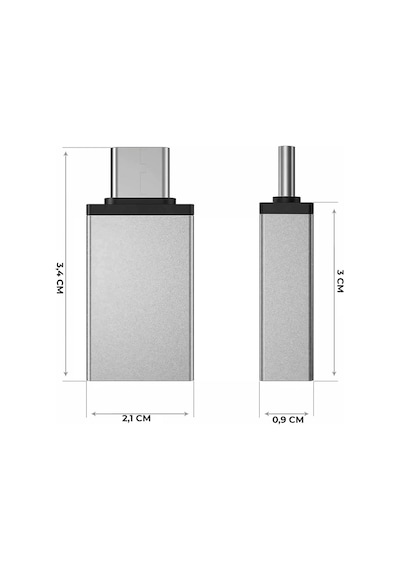 Divex Type-c Erkek Usb3.0 Dişi Adaptör Çevirici Gri Do-182