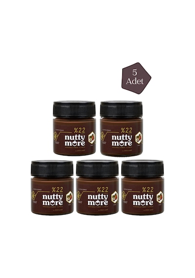 Nutty More %22 Kakaolu Fındık Ezmesi 200 Gr X 5 Adet