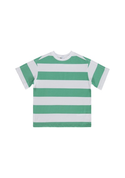 Civil Boys Basic Çizgili 6-9 Yaş Tişört - Yeşil