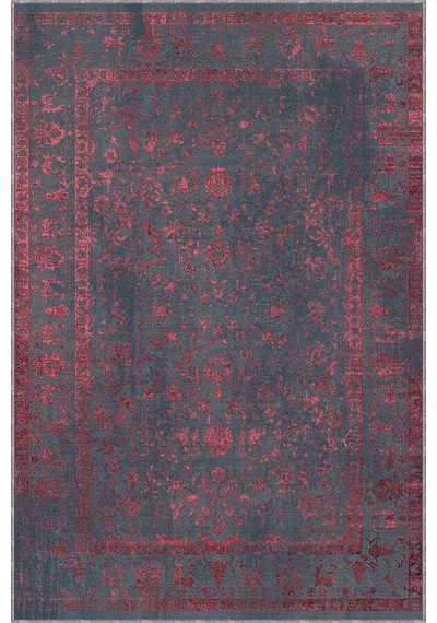 Pembe Vintage Kaymaz Tabanlı Makinede Yıkanabilir Halı Kr025n11