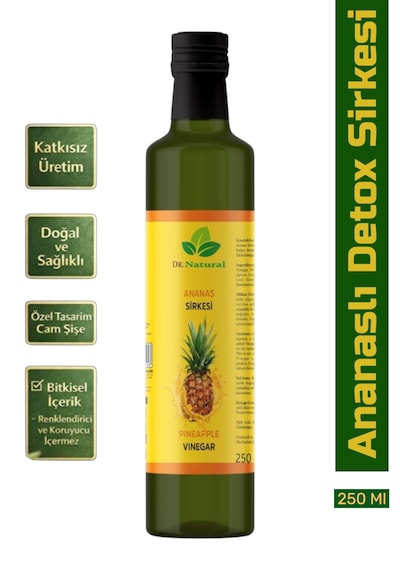 2 Adet Ananas Sirkesi Doğal Fermantasyon Sirke 250 Ml