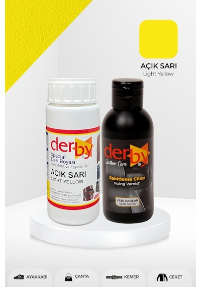 Derby Deri Mont Boyası ve Sabitleme Cilası 100 G Set