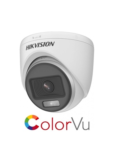 Ds-2ce70df0t-lpfs 2mp 2.8mm Lens 20mt. Colorvu Hibrit Ir Dome Kamera - Dahili Mikrofon