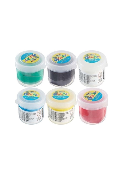 Amos İ Clay Zıplayan Oyun Hamuru Proje Oyun Hamuru 6 Renk 6x30gr Çok  Renkli