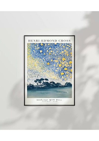 Çerçevesiz Poster Henri-edmond Cross Yıldızlarla Dolu Manzara