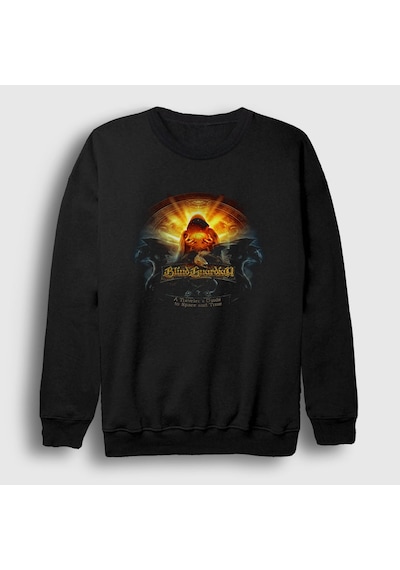Presmono Unisex Traveler Blind Guardian Sweatshirt Siyah