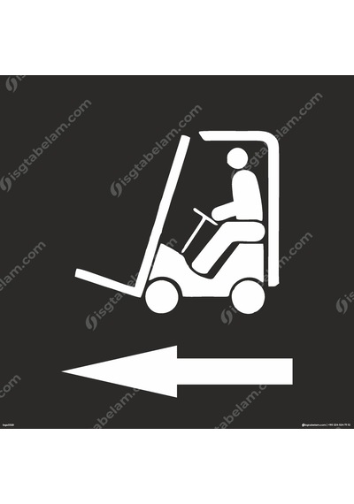 Sola Oklu Forklift Boyama Şablonu