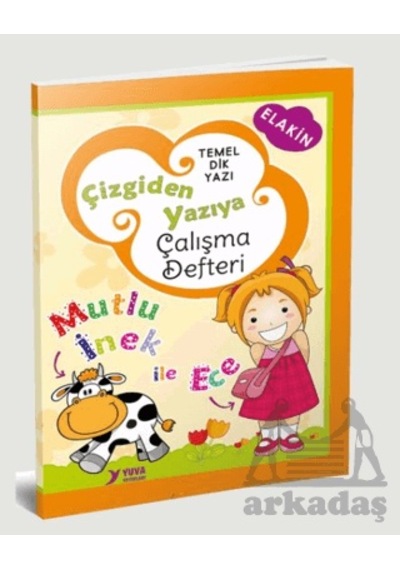 Çizgiden Yazıya Çalışma Defteri 64 Sayfa - Düz Yazı - Anetil