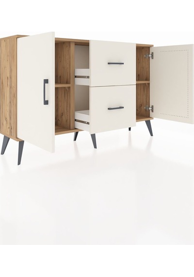 Arges Konsol 2 Raflı 2 Çekmeceli 2 Kapaklı 132x30x83 Çam-aytaşı/aytaşı Aytaşı/aytaşı Arges Konsol 2 Raflı 2 Çekmeceli 2 Kapaklı 132x30x83 Çam-aytaşı/aytaşı Aytaşı/aytaşı