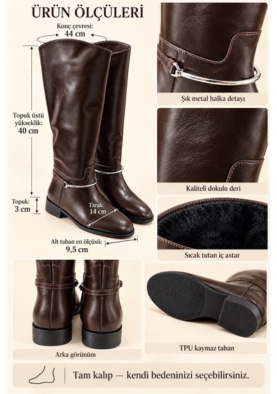 Dabab Shoes Rustle Kadın Acı Kahve Kırışık Cilt Metal Halka Detaylı Sıcak Astarlı Kaymaz Taban 3 Cm Topuklu Uzun Konç Çizme Acı Kahverengi Dabab Shoes Rustle Kadın Acı Kahve Kırışık Cilt Metal Halka Detaylı Sıcak Astarlı Kaymaz Taban 3 Cm Topuklu Uzun Konç Çizme Acı Kahverengi