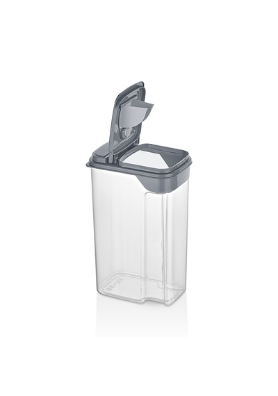Erzak Kabı No.2 3,6 Litre Sızdırmaz Gıda Saklama Kabı, Dayanıklı Ve Pratik Gri