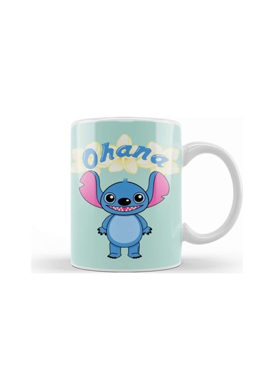 Cute Alien Stitch Ohana Kupa Bardak Porselen No17775 Karışık