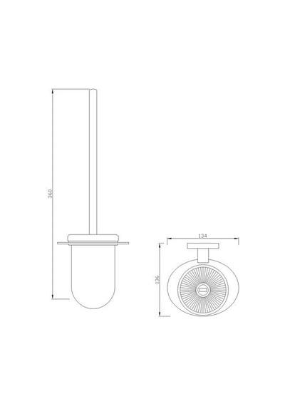 Fontana - Tuvalet Fırçası Krom Cam, Wc Fırçalık Outlet - Fc-40104- Diğer