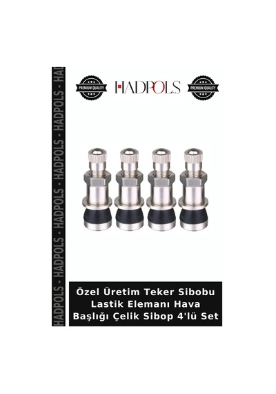 Özel Üretim Teker Sibobu Lastik Elemanı Hava Başlığı Çelik Sibop 4'lü Set