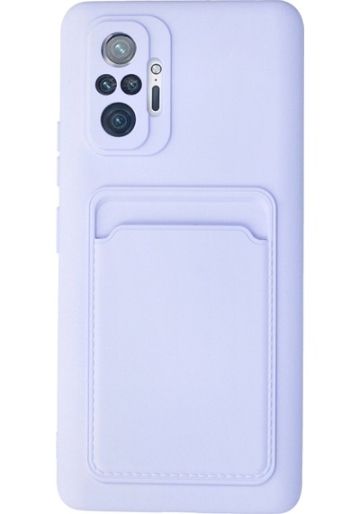 Xiaomi Redmi Note 10 Pro Uyumlu Kılıf Kelvin Kartvizitli Silikon - Lila