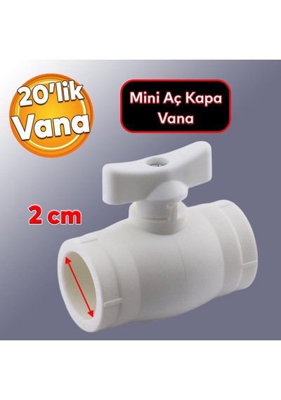 Lexroo Küresel Pprc Mini Vana Plastik 20'lik Pvc Vanası Dişsiz Aç Kapa Boru Kaynak Makine Bağlantılı