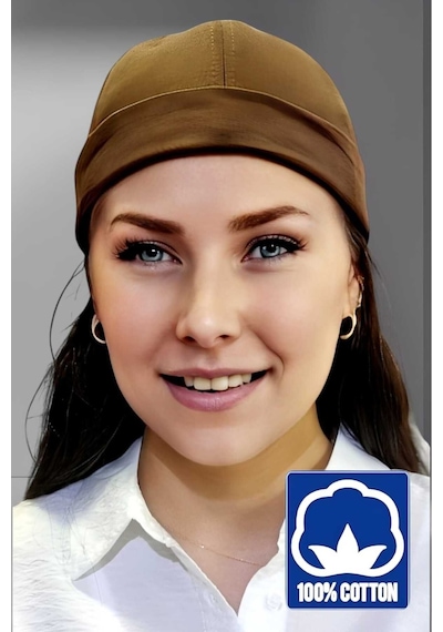 Unisex %100 Pamuklu Docker Şapka Kahverengi