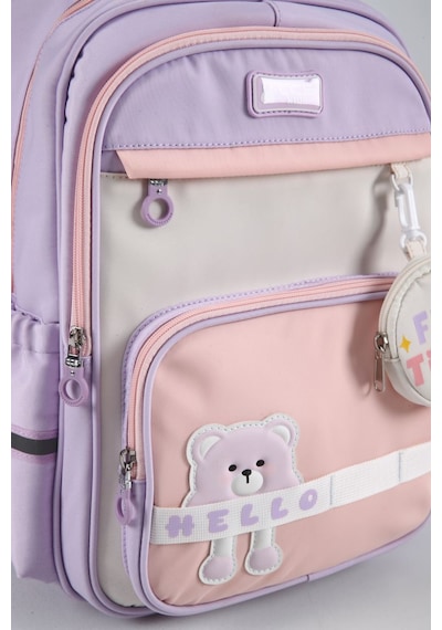 Ççs Kids Premium Okul Çanta Seti 3'lü İlkokul Ortaokul Sırt Çantası Termal Beslenme Çantası Kalemlik Mor 51983