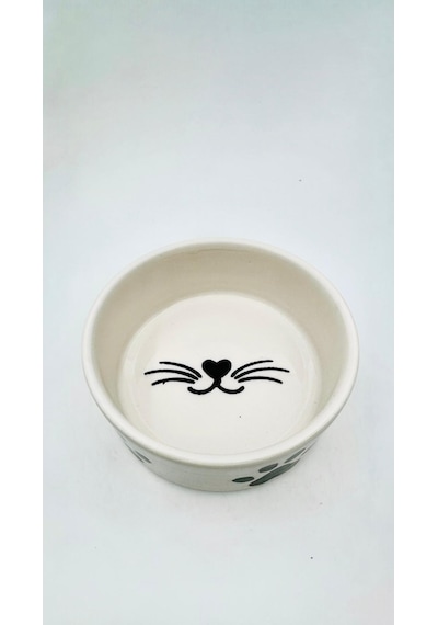 2 Adet Yüksek Kalite 12.5 Cm, 400 Ml Seramik Kedi Ve Köpek Mama Su Kabı