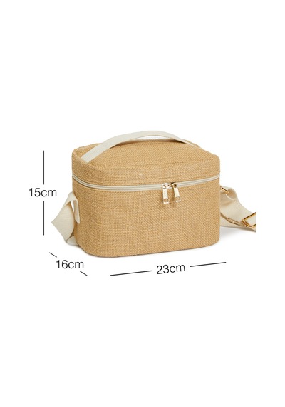 Ocean Home Textile Küçük Boy Jüt Soğuk Tutan Çanta 23 X 16 X 15 Cm Bej