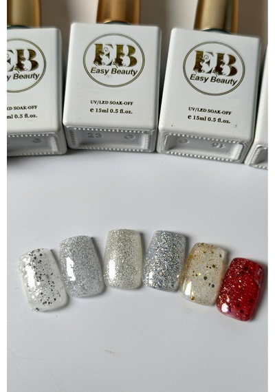 Altın Simli Kalıcı Oje - Nail Art Oje - Tpo İçermez - Glıtter Gel Polısh G5 60-g5