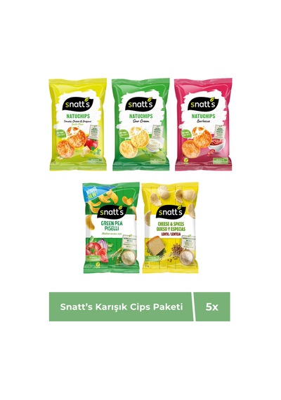 Snatt S Fırınlanmış Karışık Cips Paketi 5 Li