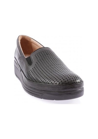 Dgn 3536 Kadin Lazerli Kalin Taban Comfort Ayakkabi 3536-2106-R1534 Siyah