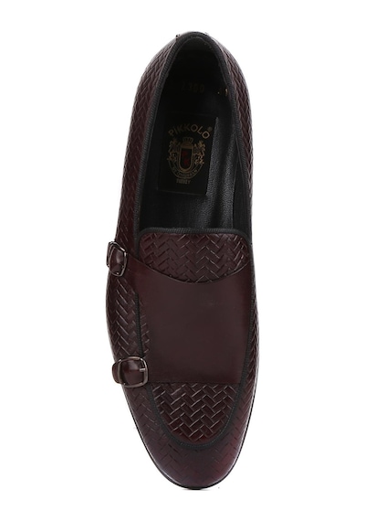 Shoetyle - Kahverengi Deri Tokalı Erkek Klasik Ayakkabı 250-2300-791-kahverengi