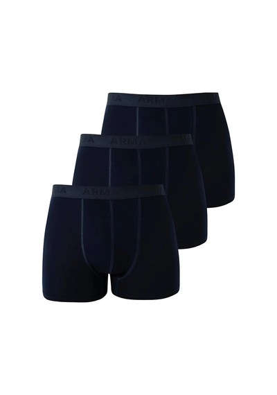 Terrien Premium Erkek Lacivert Bambu Boxer 3'lü Paket Hazır Giyim Kombin Düz