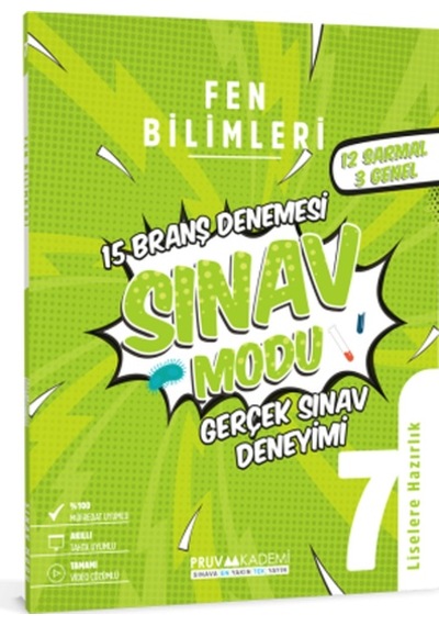 7. Sınıf Fen Bilimleri Sınav Modu 15 Deneme -  Pruva Akademi