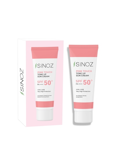 Sinoz SPF50+ Pink Touch Ton Eşitleyici Pembe Yüz Güneş Kremi PA++++ 50 ML