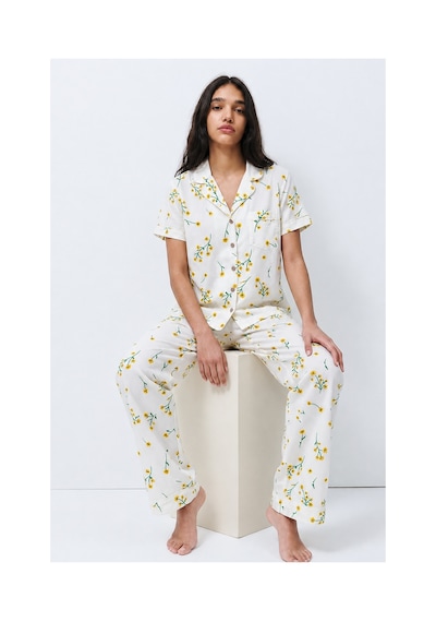 Fit Women Standart Boy Elastanlı Çok Renkli Pijama Takımı
