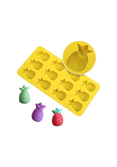 Silikon Kek Kalıp Ananas Kalıbı Şeker Hamuru Jelibon Silikon Kalıbı Renkli