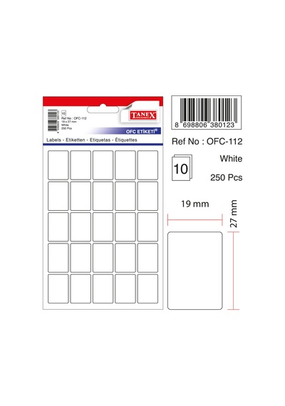 Tanex Ofc-112 Beyaz Ofis Etiketi