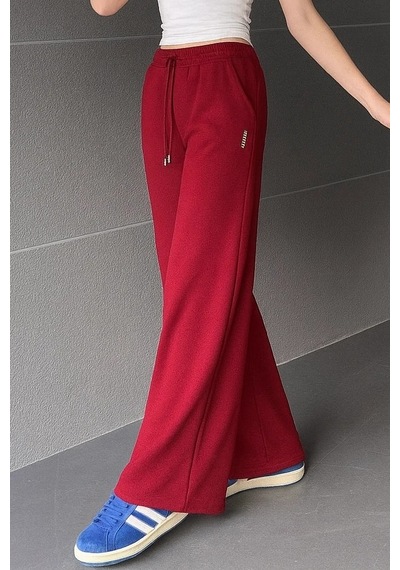 Bbbutikbasic Bol Paça Eşofman Altı H3494 Bordo
