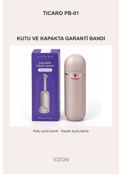 Tıcaro Pb-01 Portatif Taharet Şişesi, Manuel, 380 Ml, Haki