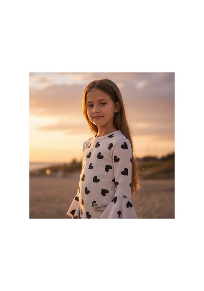 Fesshera Kids Kız Çocuk Sweatshirt Uzun Kollu Fitilli Kalp Desenli İspanyol Kol Kesimli Pamuklu Kışlık Sweatshirt Bej Fesshera Kids Kız Çocuk Sweatshirt Uzun Kollu Fitilli Kalp Desenli İspanyol Kol Kesimli Pamuklu Kışlık Sweatshirt Bej