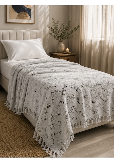 Kapreo Home Oceanwave Çok Amaçlı Örtü 170 X 200 Gri