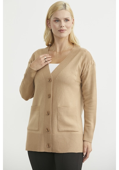 Sementa Oversize Cepli Triko Hırka - Kamel Kamel