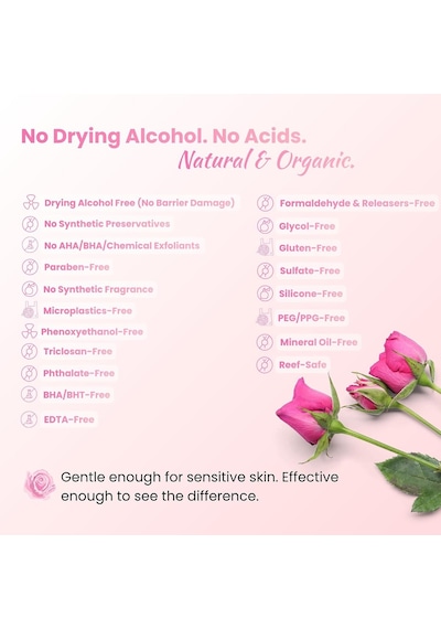 % 100 Doğal Yaşlanma Karşıtı Gül Suyu Cam Şişe 100ml