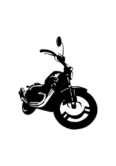 Harley Motor Sticker 10 X 12 Cm