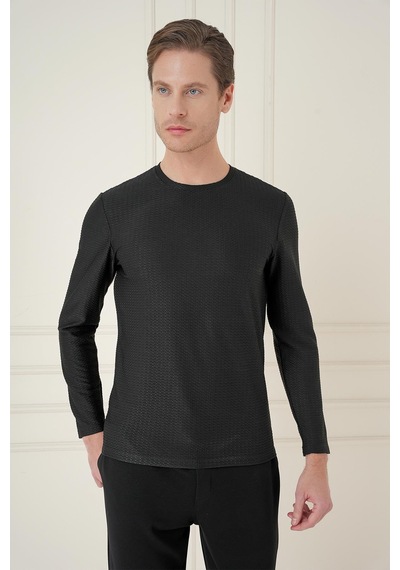 Efor Ts 891 Slim Fit Siyah Spor T-shirt Siyah